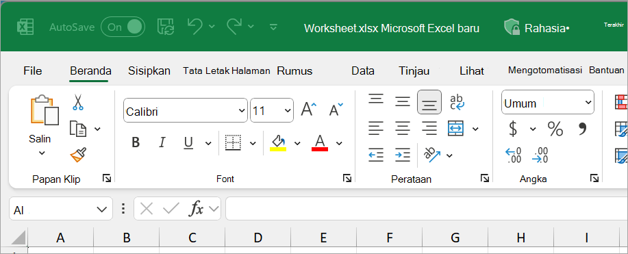 File Excel baru