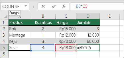 Referensi Sel Relatif
