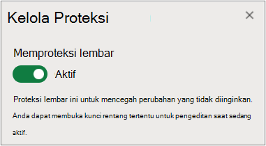 Mengelola proteksi lembar