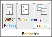 Perintah pita di grup Tampilkan