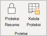 Melanjutkan proteksi lembar