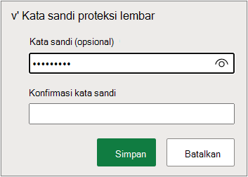 Mengatur kata sandi lembar