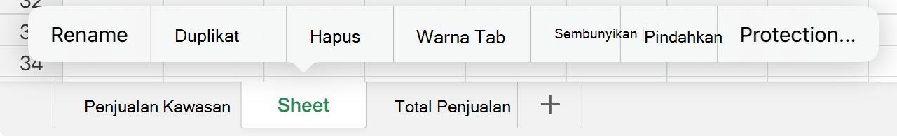 Hapus lembar kerja di iPad