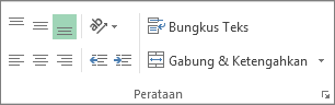 Grup Perataan pada tab Beranda