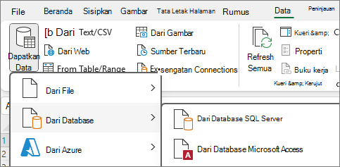 Mengimpor data dari Access