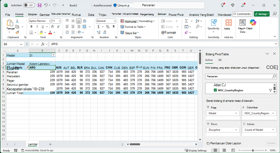 PivotTable Diperbarui