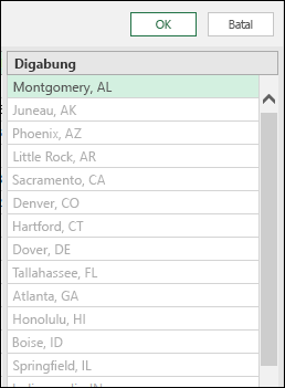 Hasil data yang digabungkan di gabungkan kolom dari contoh di Power Query