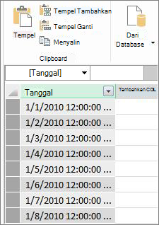 Tabel tanggal di Power Pivot
