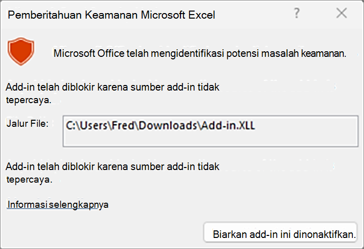 Memblokir panel XLL