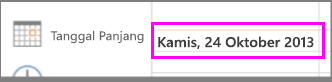 Format tanggal panjang