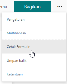 Opsi Cetak Formulir di Microsoft Forms