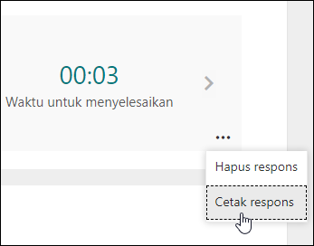 Opsi cetak respons di Microsoft Forms