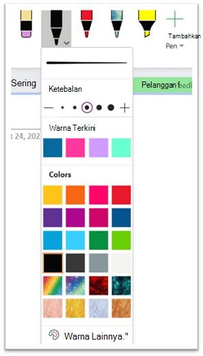 Pilih warna dari warna yang tersedia