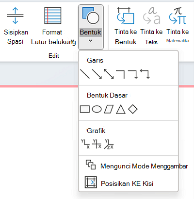 Menggunakan pustaka bentuk untuk menggambar bentuk