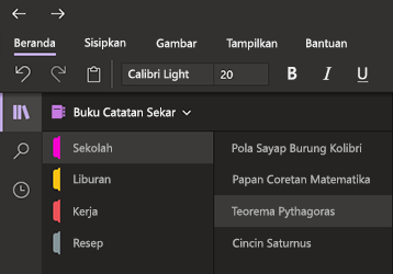 Mode Gelap di OneNote untuk Windows 10