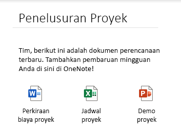 File yang disematkan pada halaman di OneNote untuk Windows 10