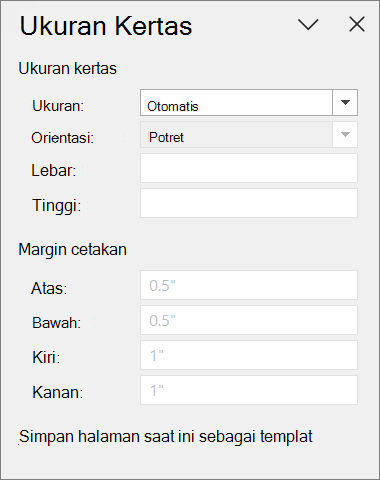 Panel Ukuran Kertas