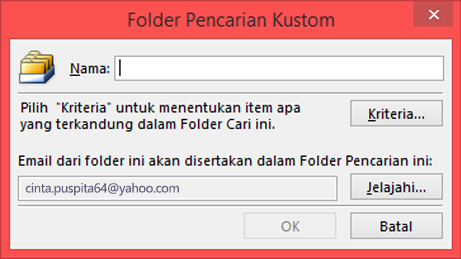 Masukkan nama Folder Pencarian Anda