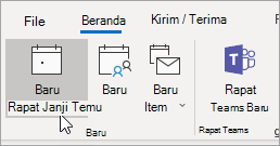 Cuplikan layar tombol Janji Baru