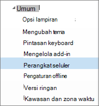Perangkat Seluler Umum >