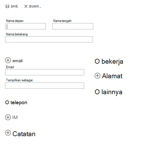 kontak baru