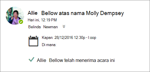 Cuplikan layar undangan rapat yang diterima oleh delegasi.