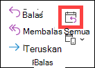 Tombol Balas dengan rapat di Outlook klasik