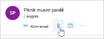 Cuplikan layar tombol masuk ke file grup