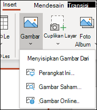 Sisipkan lokasi gambar di pita.