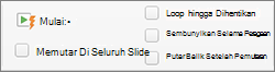 Opsi Audio di sebelah kanan tab Format Audio