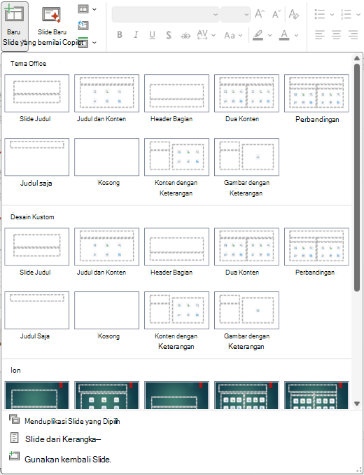 Cuplikan layar tata letak tema Newslide.
