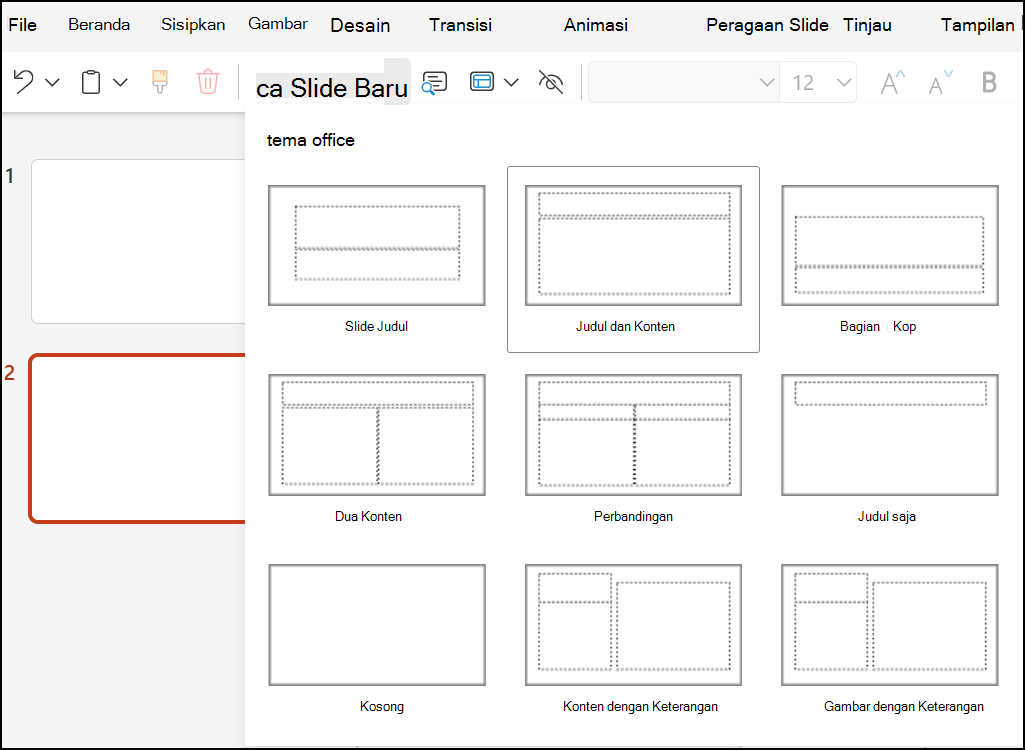 Tata Letak Slide di PowerPoint