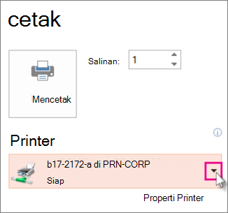 Pilih printer