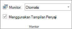 Grup Monitor pada tab Peragaan Slide