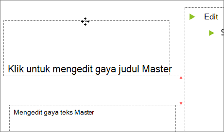 Memindahkan placeholder di slide