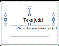 Tempat penampung teks judul