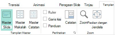 Tata letak slide dapat dikustomisasi dalam tampilan Master Slide