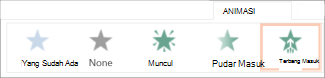 Memilih efek animasi