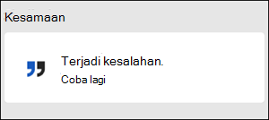 Terjadi kesalahan di Word