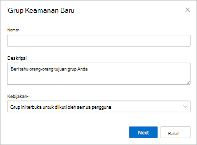 Membuat grup keamanan
