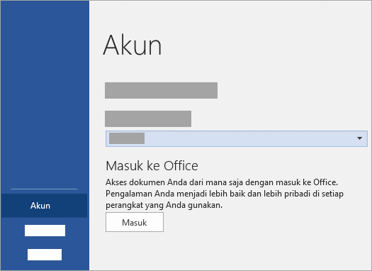 Masuk dengan Akun Microsoft atau akun kerja atau sekolah Office 365.