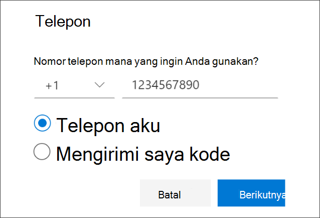 Tambahkan nomor telepon dan pilih panggilan telepon