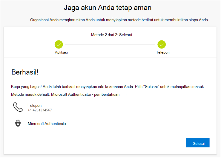 Halaman Panduan berhasil diselesaikan