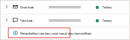 Perbarui informasi keamanan Anda