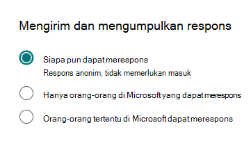 Cuplikan layar opsi siapa pun.