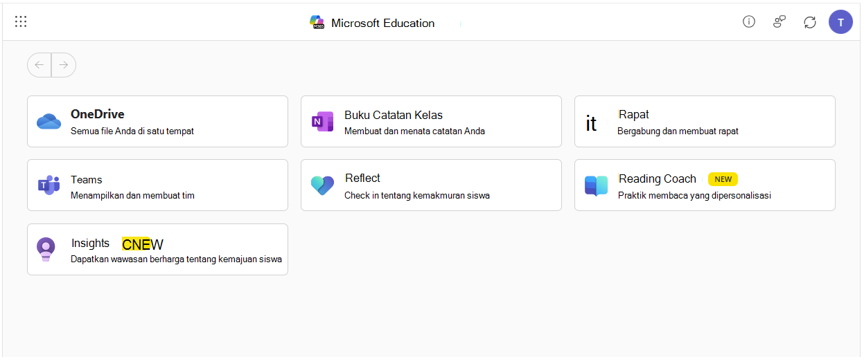 Dasbor Aplikasi Microsoft 365