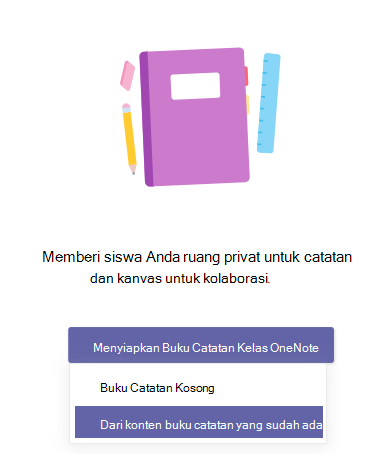 Cuplikan layar konten yang sudah ada.