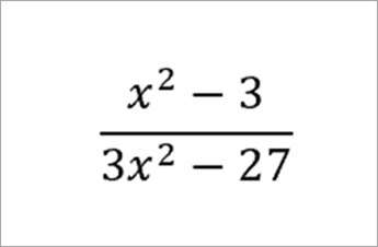 Persamaan: x kuadrat minus 3 lebih dari 3x kuadrat minus 27