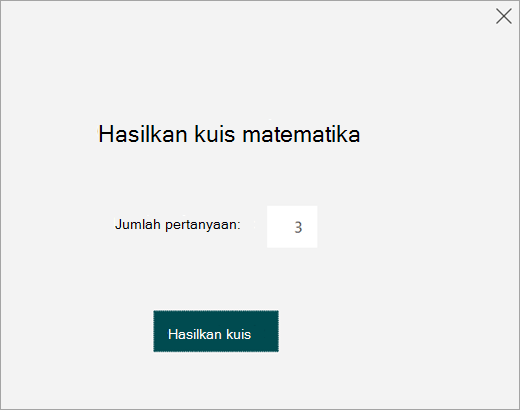 Ketik jumlah pertanyaan untuk kuis latihan.
