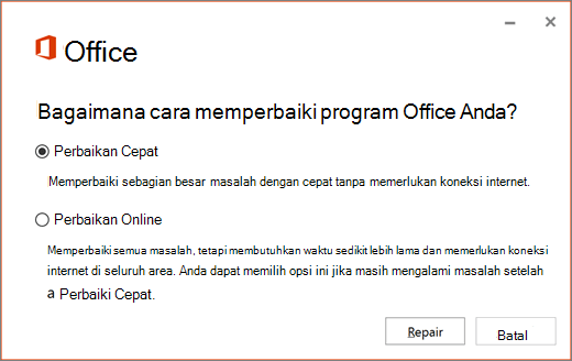 Perbaikan Cepat Office